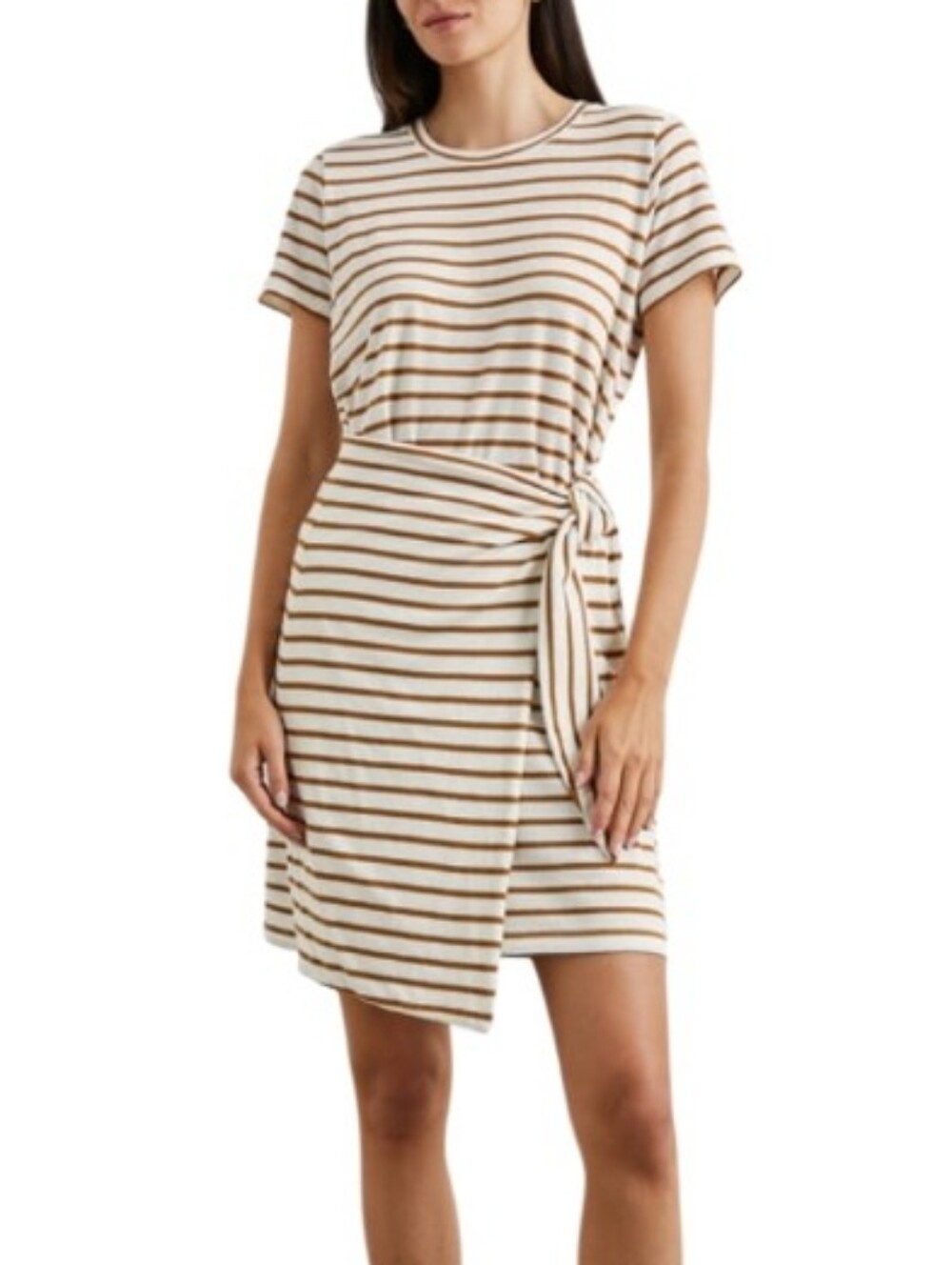 NWT DKNY Carmel Stripe  Wrap Casual Dress